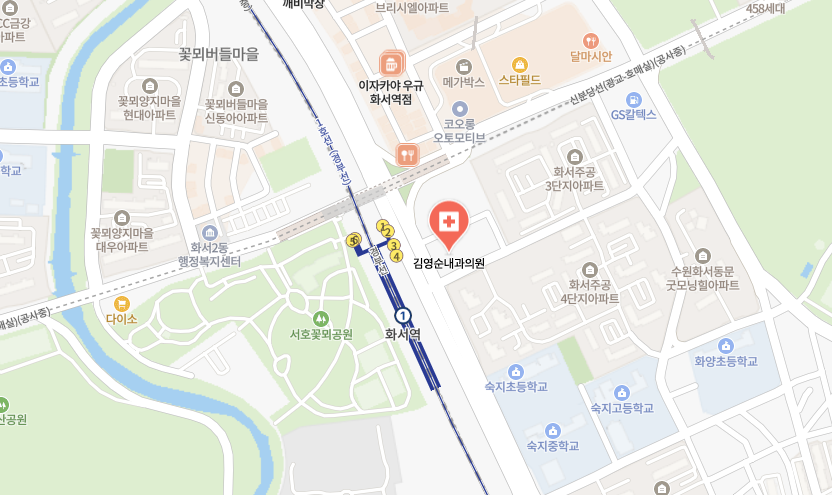 김영순내과의원 네이버지도 위치